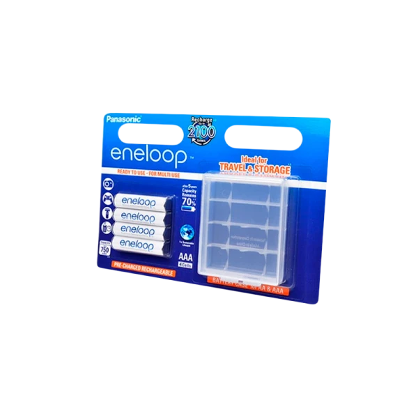 Аккумулятор предзаряженный RTU Panasonic HR03 AAA BL4 NI-MH eneloop 750mAh пласт. футл. (4/40/160)