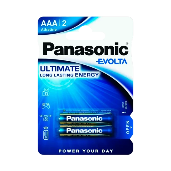 Батарейка Panasonic EVOLTA LR03 AAA BL2 Alkaline 1.5V (2/24/120)