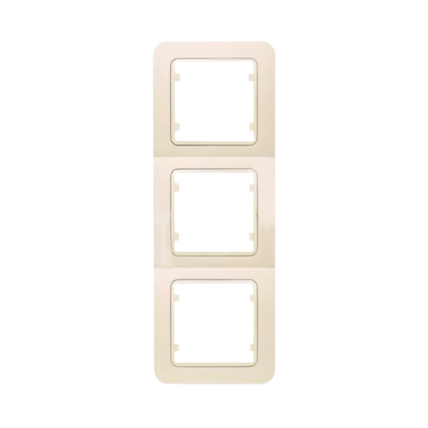 Рамка Makel Lillium 3пост. вертикальная кремовый 71233 (1/20)