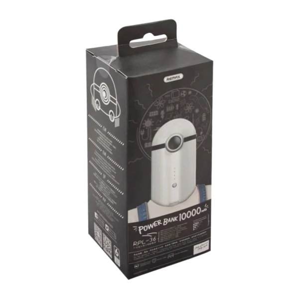 Внешний аккумулятор Remax RPL-36 Cutie 10000mAh 1.5A 2USB белый (1/40)