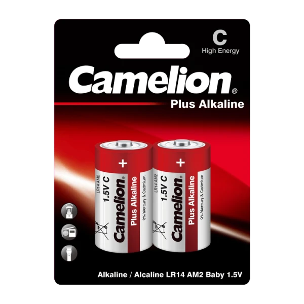 Батарейка Camelion Plus LR14 C BL2 Alkaline 1.5V (2/12/192)