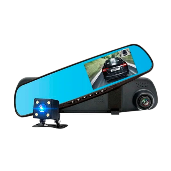 Видеорегистратор ENERGY POWER 568 (809) 2камеры + зеркало заднего вида miniUSB (1/50)