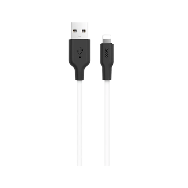 Кабель HOCO X21 USB (m)-Lightning (m) 1.0м 2.0A силикон белый (1/29/174)