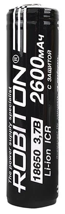 Аккумулятор ROBITON 18650-2600 с защитой PK1 (1/96/192)