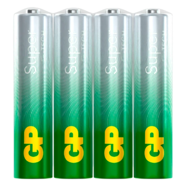 Батарейка GP Super G-Tech LR03 AAA Shrink 4 Alkaline 1.5V (4/96/384)