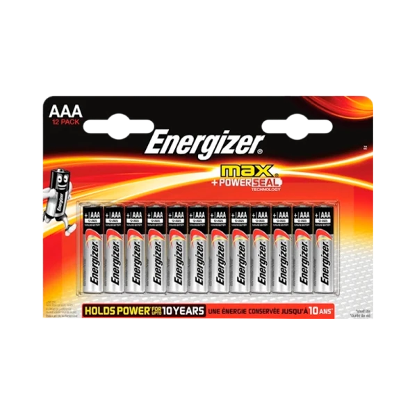 Батарейка Energizer MAX+Power seal LR03 AAA BL12 Alkaline 1.5V (12/144)