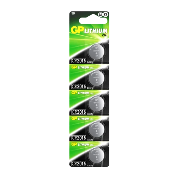 Батарейка GP CR2016 BL5 Lithium 3V (5/100/2000)