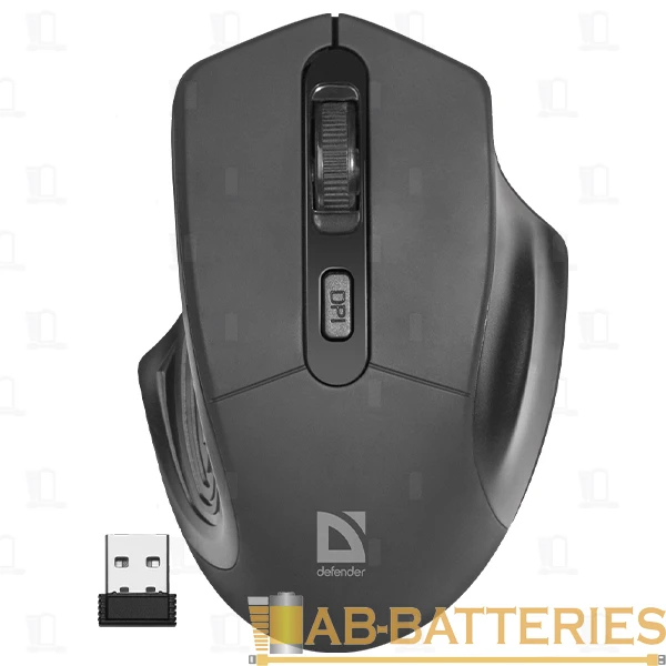 Мышь беспроводная Defender MB-345 Datum классическая USB черный (1/40)