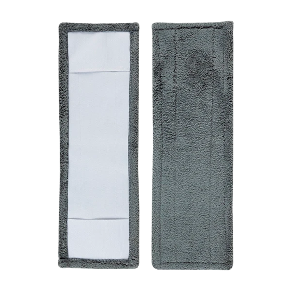 Насадка для швабры Рыжий кот Mop Click микрофибра 44х14.5см с карманами серый (1/15/90)