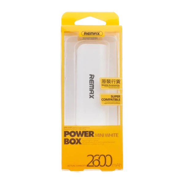 Внешний аккумулятор Remax RPL-3 Mini White 2600mAh 1.0A 1USB серый