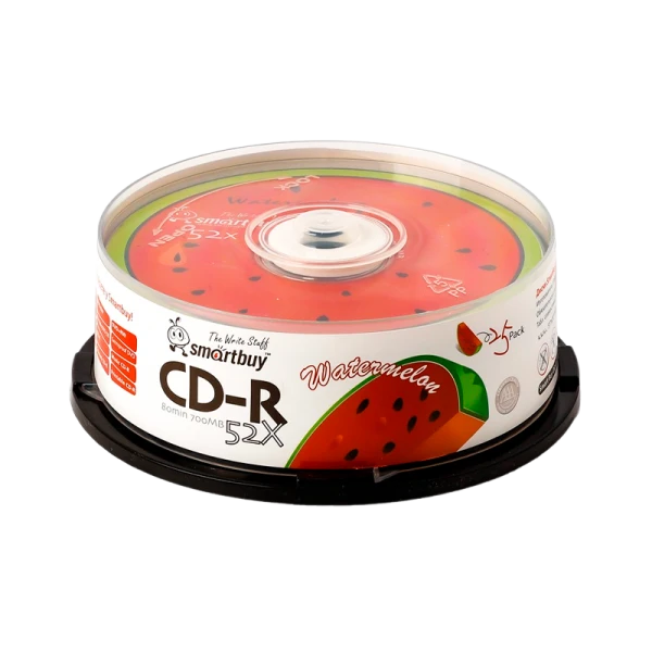 Диск CD-R Smartbuy Fresh-Watermelon 52x 80min 10шт. cake box (50/250)