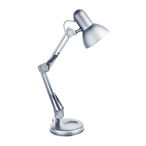 Светильник настольный Camelion KD-313 60W 230V E27 на основании серебряный (1/6)