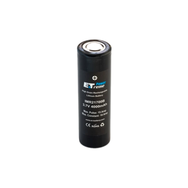 Аккумулятор ET IMR21700B Deluxe Pack 2 высокая токоотдача, 10/15A, 4000mAh, Li-Ion (2/100)