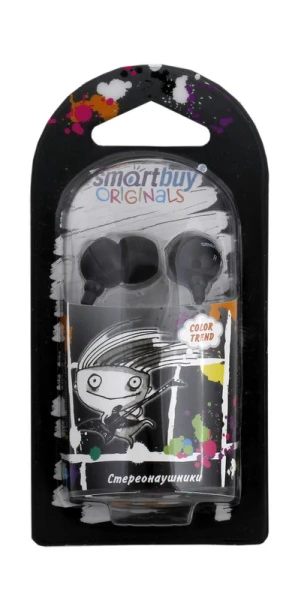 Наушники внутриканальные Smartbuy Color Trend черный (1/20/320)