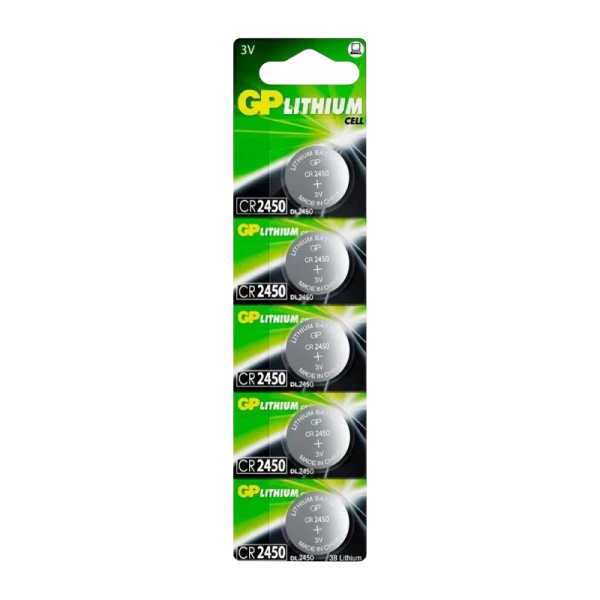 Батарейка GP CR2450 BL5 Lithium 3V (5/100/1000) R