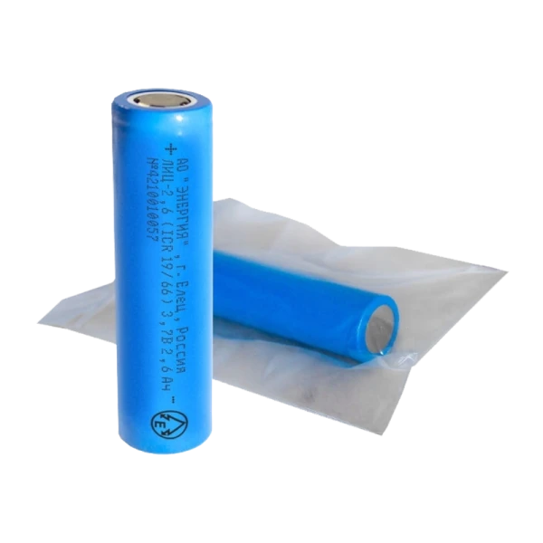Аккумулятор Li-ion Энергия 18650 19/66 PK1 Li-ion INR 3.7V 2600mAh без защиты плос.конт. (1/78)
