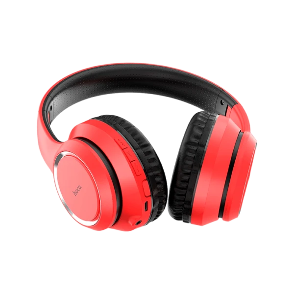 Наушники полноразмерные HOCO W28 bluetooth 5.0 с микр. microSD красный (1/30)