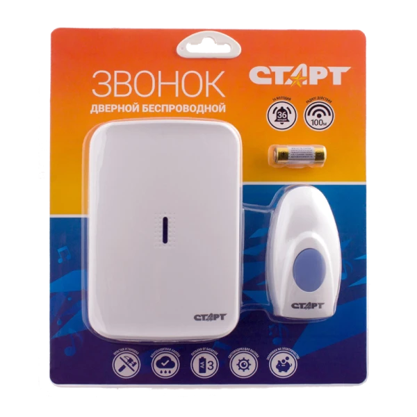 Беспроводной звонок Старт 008 белый (1/30/60)