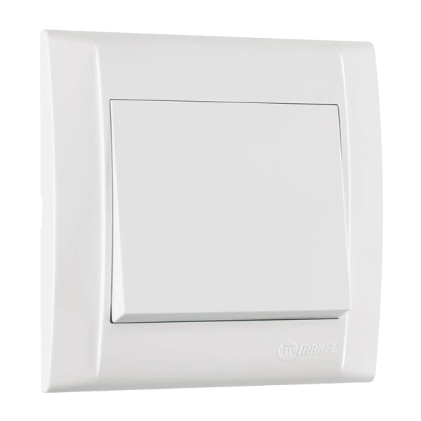 Выключатель Makel Defne 1-клав.10A пластик белый 42001001 (1/12)