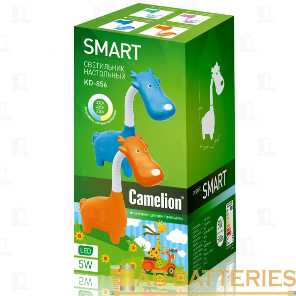 Светильник настольный Camelion KD-856 "Жираф" 5W 230V IP20 на основании оранжевый (1/12)