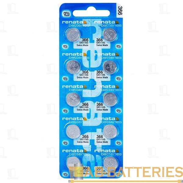 Батарейка Renata 366 Silver Oxide 1.55V (1/10/100)