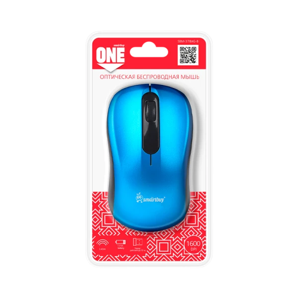 Мышь беспроводная Smartbuy 378AG ONE классическая USB синий (1/40)