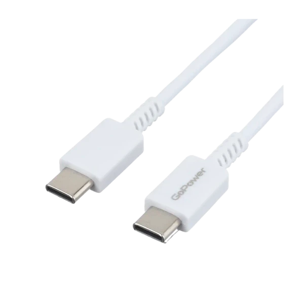 Кабель GoPower GP20TT Type-C (m)-Type-C (m) 1.0м 100W белый (1/200/800)