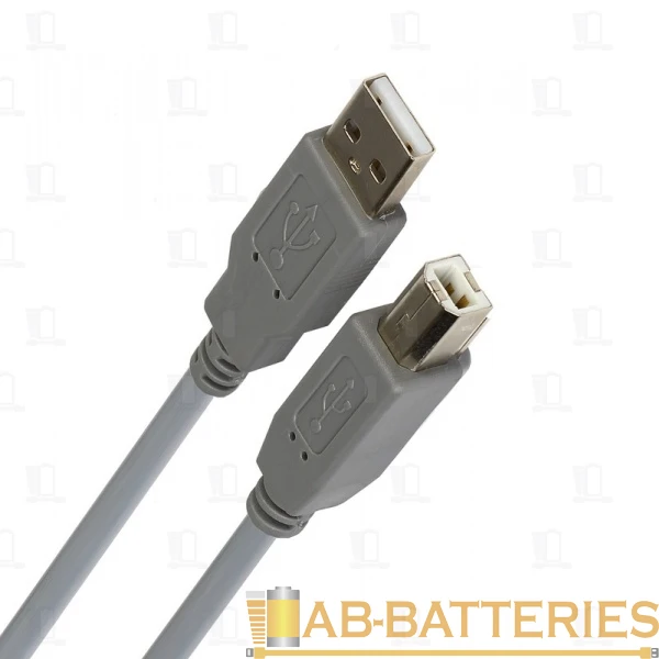 Кабель Smartbuy K-519 USB (m)-USB B (m) 1.8м силикон черный (1/200)