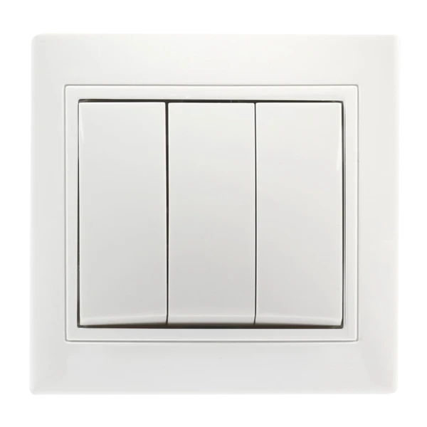 Выключатель Smartbuy 3-клавишный 10А белый "Венера"