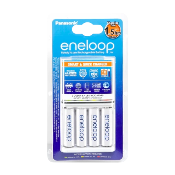 З/У для аккумуляторов Panasonic eneloop Smart-Quick Charger AA/AAA 4 слота +4AA 1900mAh (1/4)