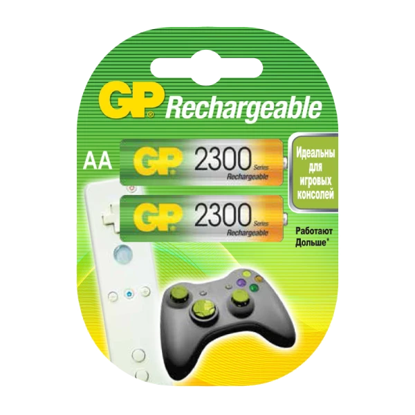 Аккумулятор бытовой GP HR6 AA BL2 NI-MH 2300mAh в пластиковой упаковке (2/20/200)