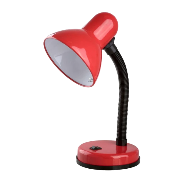 Светильник настольный Camelion KD-301 40W 230V E27 на основании красный (1/12)