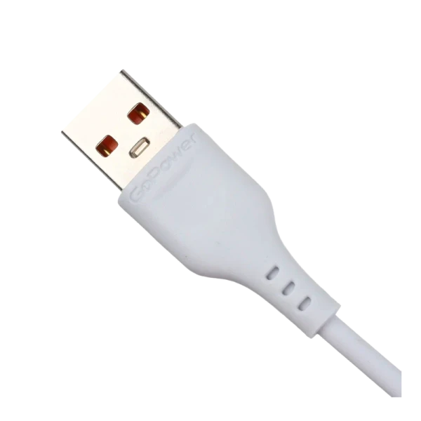 *Кабель GoPower GP01M-2M USB (m)-microUSB (m) 2.0м 2.4A белый (1/200/800) 
