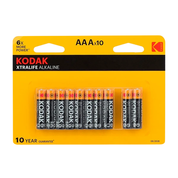 Батарейка Kodak XTRALIFE LR03 AAA BL8+2 Alkaline 1.5V (10/120/480/38400)