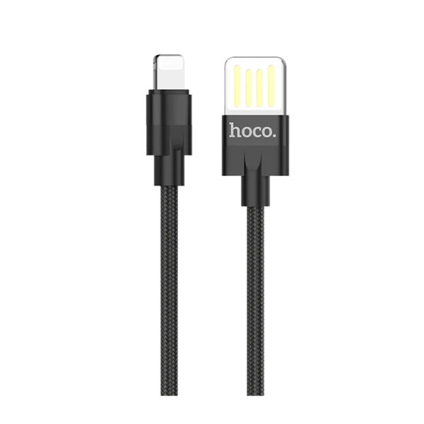 Кабель HOCO U55 USB (m)-microUSB (m) 1.2м 2.4A нейлон черный (1/25/250)