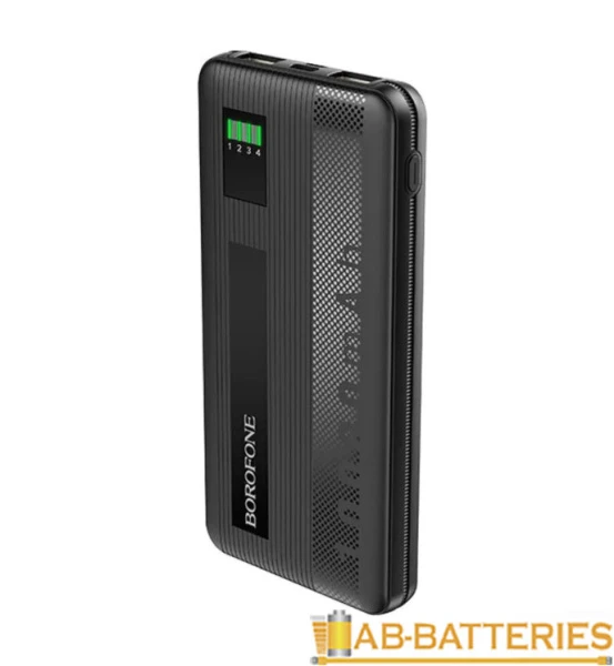 Внешний аккумулятор Borofone BT32 10000mAh 2.0A 2USB/Lightning/Type-C черный (1/50)