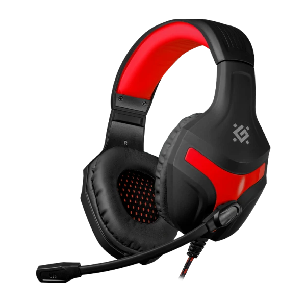 Наушники полноразмерные Defender Scrapper 500 с микр. игровые черный красный (1/16)
