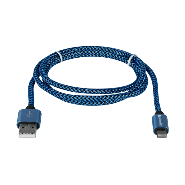 Кабель Defender ACH01-03T PRO USB2.0 (m)-Lightning (m) 1.0м 2.1A синий