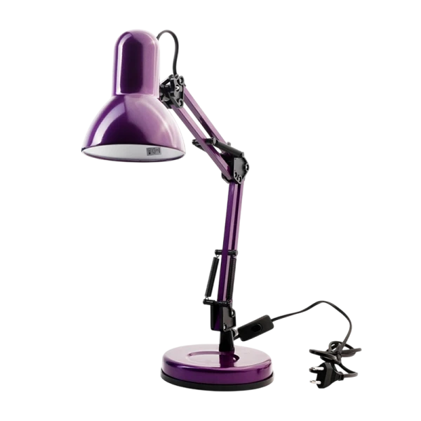 Светильник настольный Camelion KD-313 60W 230V E27 на основании фиолетовый (1/6)