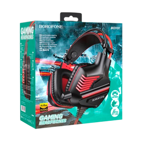 Наушники полноразмерные Borofone BO101 с микр. игровые красный (1/30)