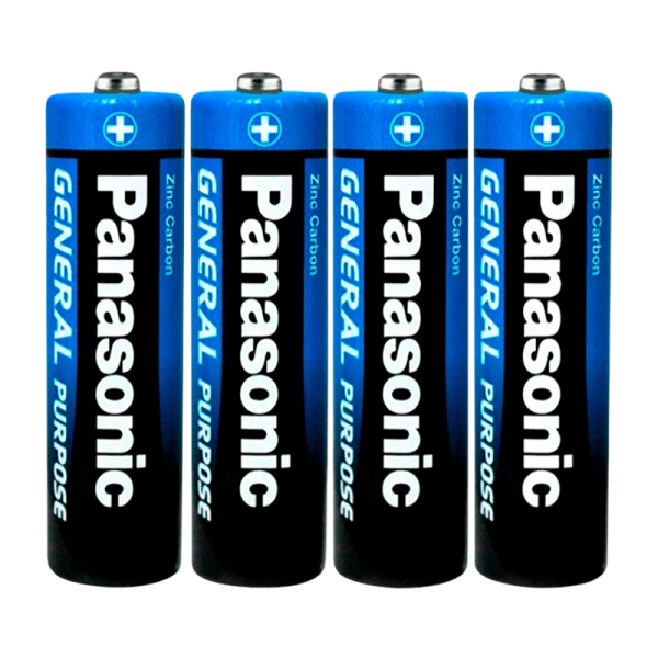*Батарейка Panasonic GENERAL Purpose R6 AA Shrink 4 1.5V (4/60/600) 