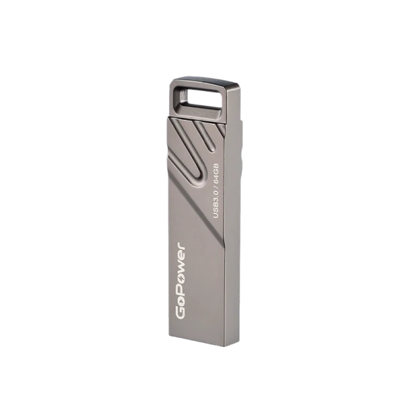 Флеш-накопитель GoPower TITAN 64GB USB3.0 металл черный графит (1/50/1000)