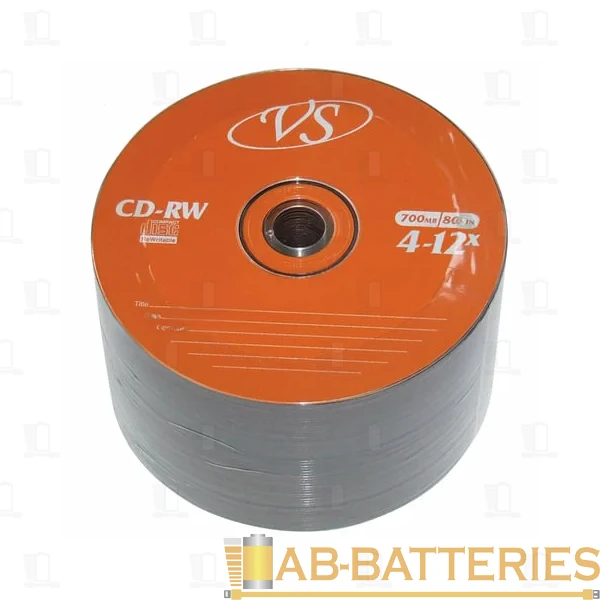 Диск CD-RW VS 700MB 4-12x 25шт. bulk