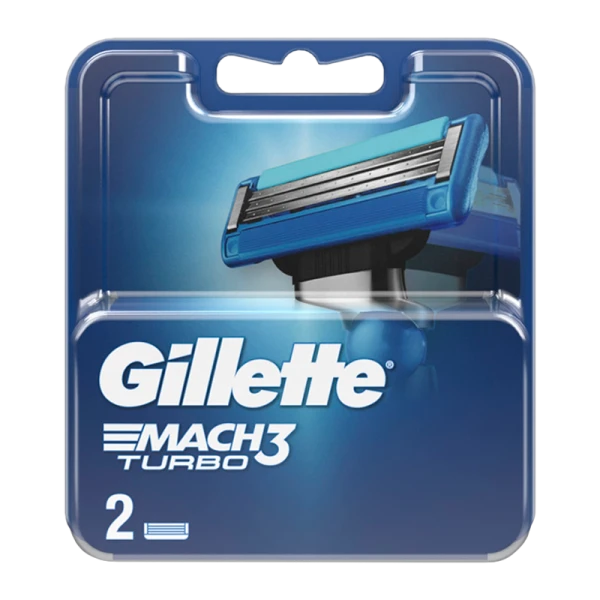 Сменные кассеты Gillette MACH3 TURBO (RUS) 3 лезвия 2шт. (цена за 1 шт) (2/20)