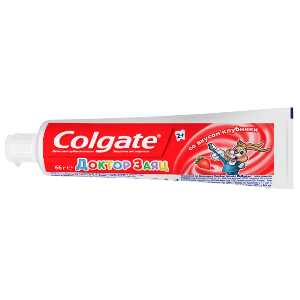 Зубная паста COLGATE Доктор Заяц Клубника для детей 50мл (1/72)