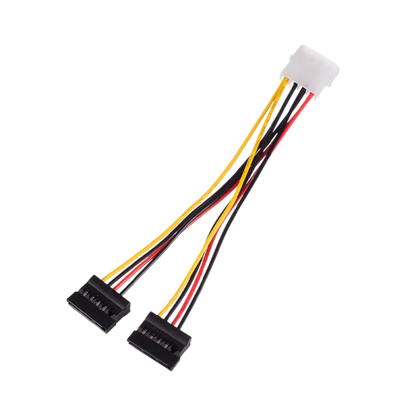 Кабель GoPower MOLEX (f)-2SATA (m) 0.2м PVC RoHS Premium Zip-Lock c подвесом (1/250)