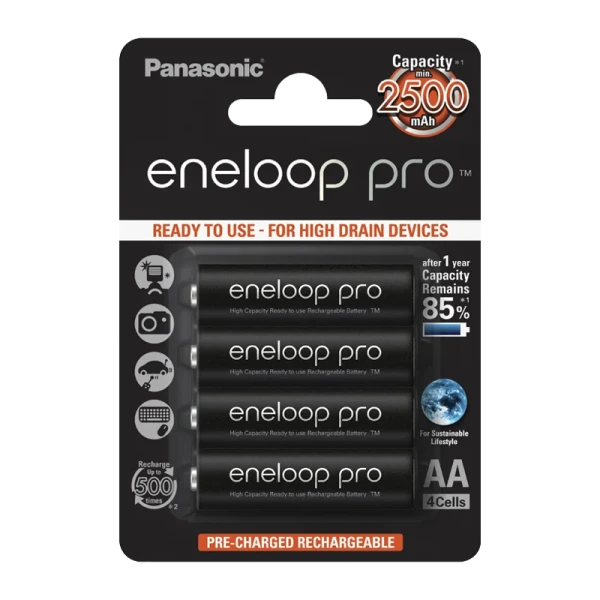 Аккумулятор предзаряженный RTU Panasonic HR6 AA BL2 NI-MH eneloop pro 2500mAh (2/16/192)