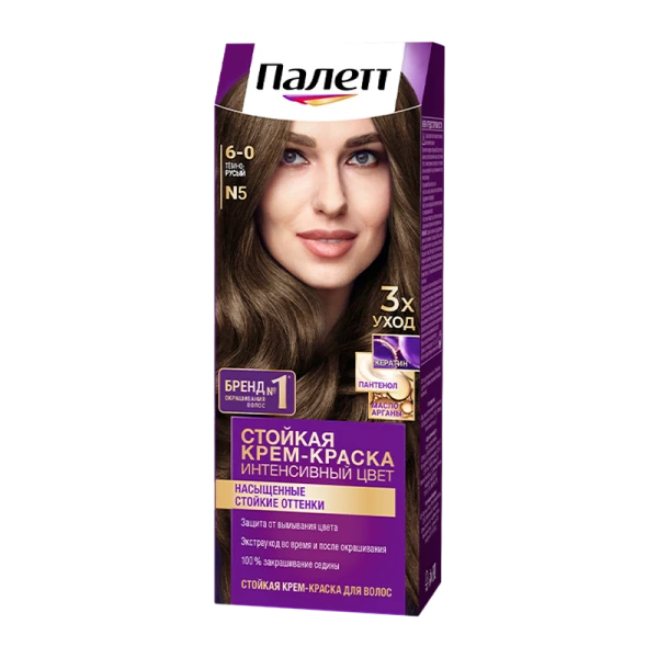 Краска для волос Schwarzkopf Palette 110мл N5 (6-0) Темно-русый (1/10)