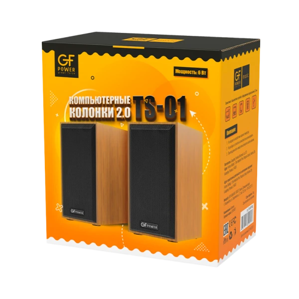 Колонки GFPower TS-01 6W светлое дерево (1/30)