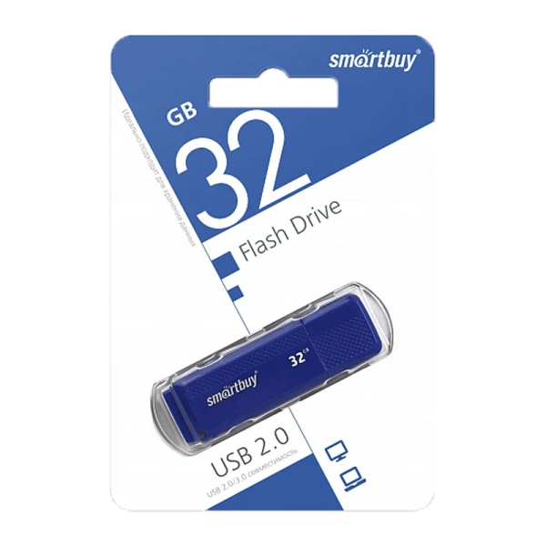 Флеш-накопитель Smartbuy Dock 32GB USB2.0 пластик синий